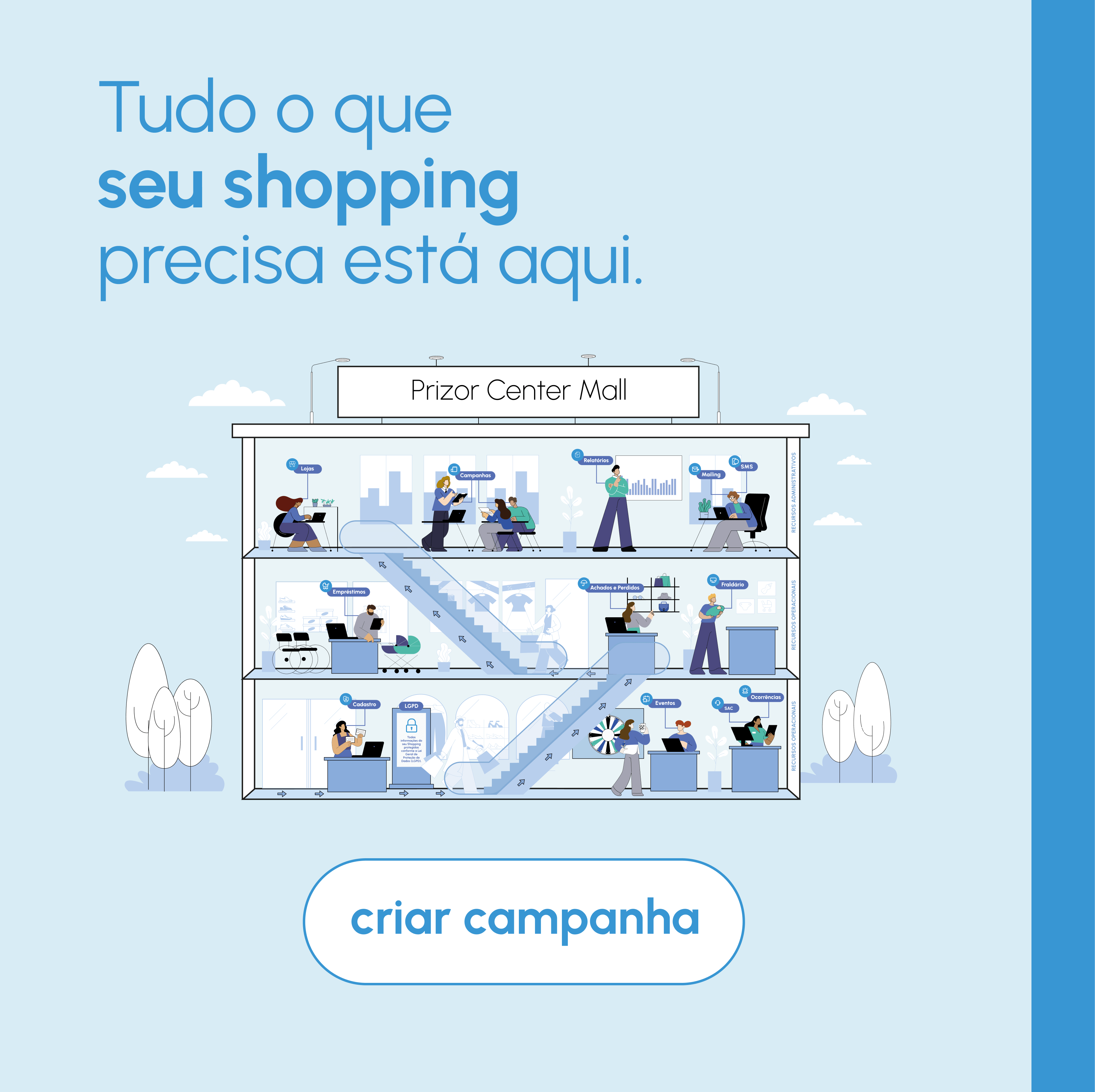 Especialistas em gerenciamento de campanhas para shoppings e lojas